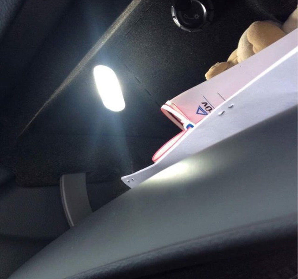 2W White Full LED Glove Box Light Assembly Compatible with VW MK4 Golf Jetta Bora Beetle - Bright Interior Lighting for Night Driving & Easy Access