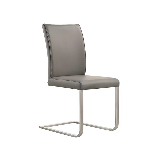 Premium Genuine Leather Dining Chairs (Set of 2) - Modern PU Leather Upholstered Side Chairs for Kitchen, Dining Room, Office - Comfortable & Stylish Seating Solution