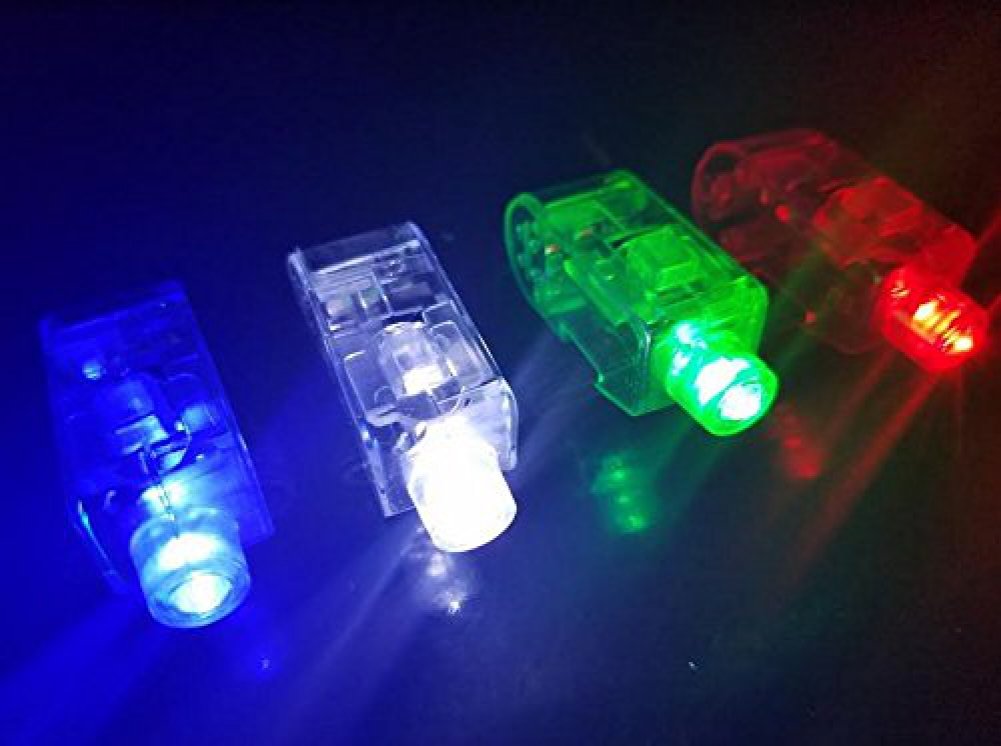 40-Piece LED Finger Lights for Raves, Parties & Night Events - Multi-Color Glow Sticks for Concerts, Halloween, Festivals & Dance Performances