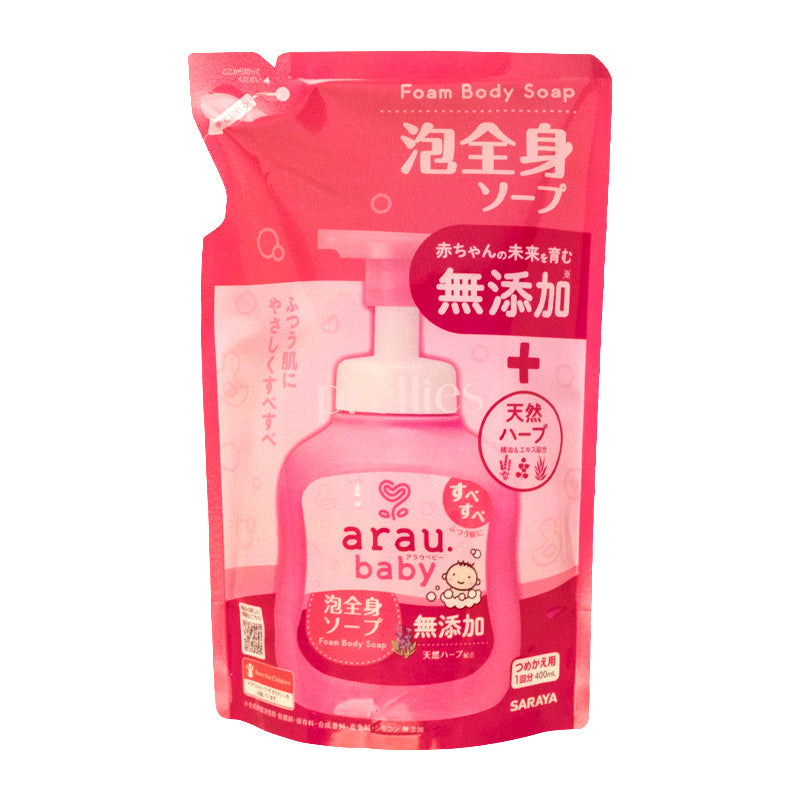 ARAU Saraya Baby Foam Body Soap Refill - 400ml | Hypoallergenic & Gentle Cleanser for Newborns & Sensitive Skin | Perfect for Bath Time & Daily Baby Care