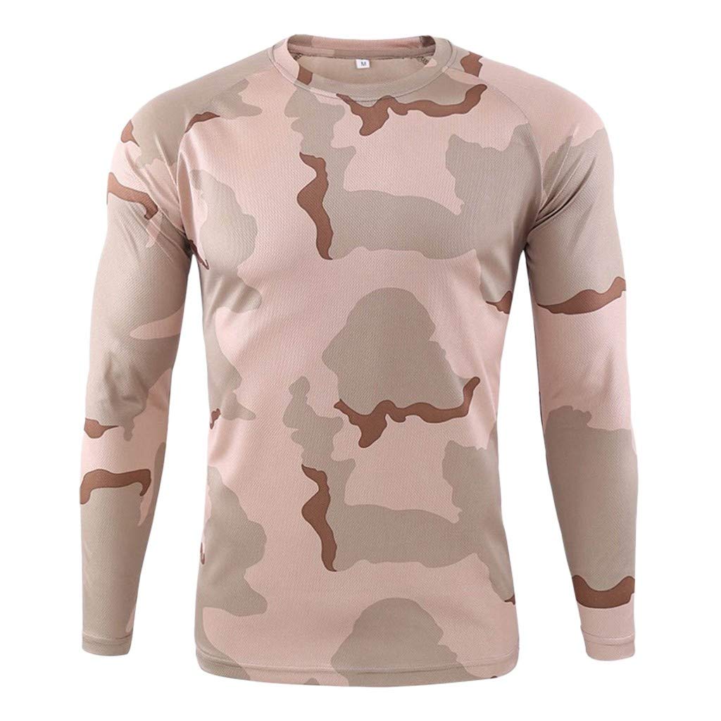 **Men's Quick-Dry Camouflage Long Sleeve T-Shirt - Moisture Wicking, Breathable & Soft Outdoor Activewear for Hiking, Camping & Workouts**