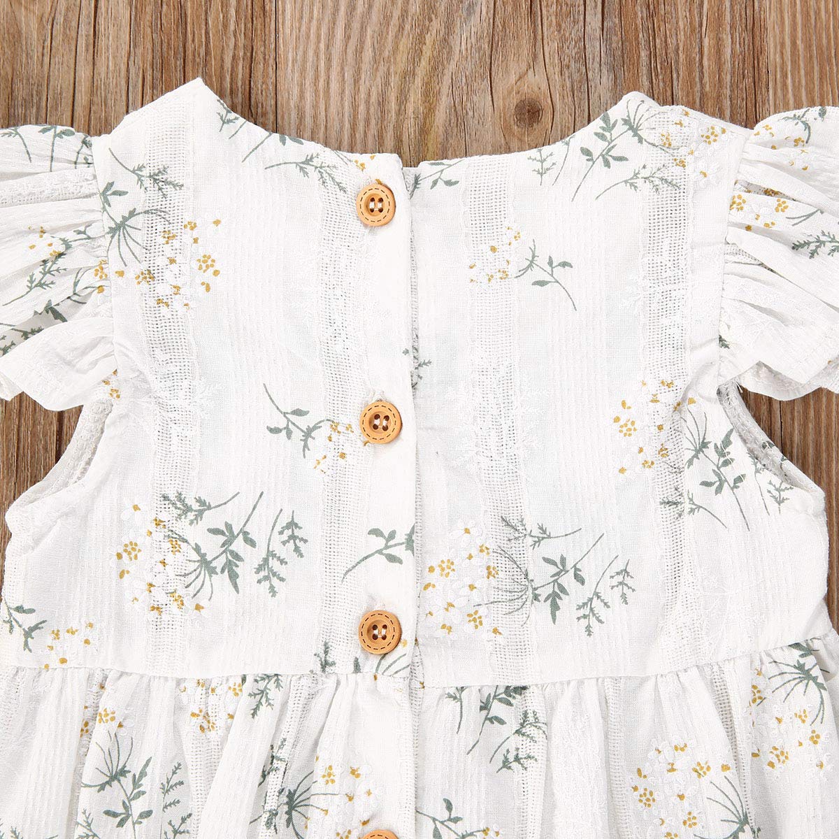 Floral Ruffle Sleeveless Cotton Romper Jumpsuit for Newborn Baby Girls with Matching Headband - Soft Summer Outfit for Photoshoots, Parties & Daily Wear
