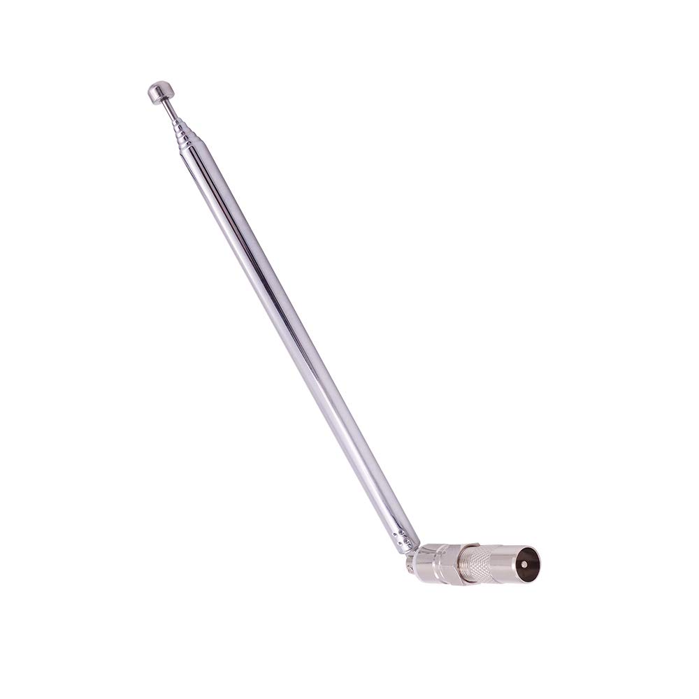 Fancasee FM Antenna Telescopic 75 Ohm Male Plug with PAL/BNC/3.5mm Adapter - Indoor Outdoor FM Radio Antenna for AV Stereo Receiver, Home Theater & Amplifier Systems - Perfect for Home Entertainment, Car Audio & DIY Projects