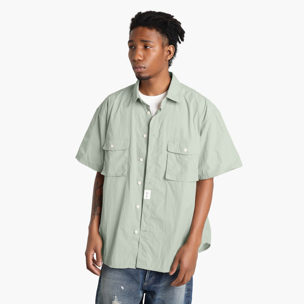 MADNESS Double Pocket Military Shirt Light Grey - Stylish Army Green Casual Shirt for Men, Outdoor Adventure & Streetwear Fashion