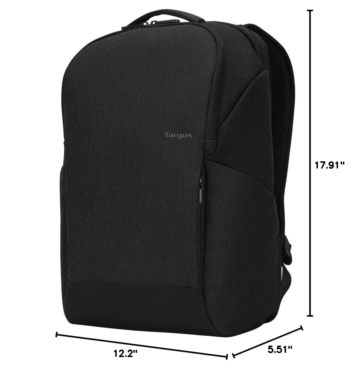 Targus Cypress Slim Backpack - EcoSmart Business & School Laptop Backpack for 15.6-Inch Notebook (Black, TBB584GL) - Perfect for Commuting, Office Work & College Campus Use