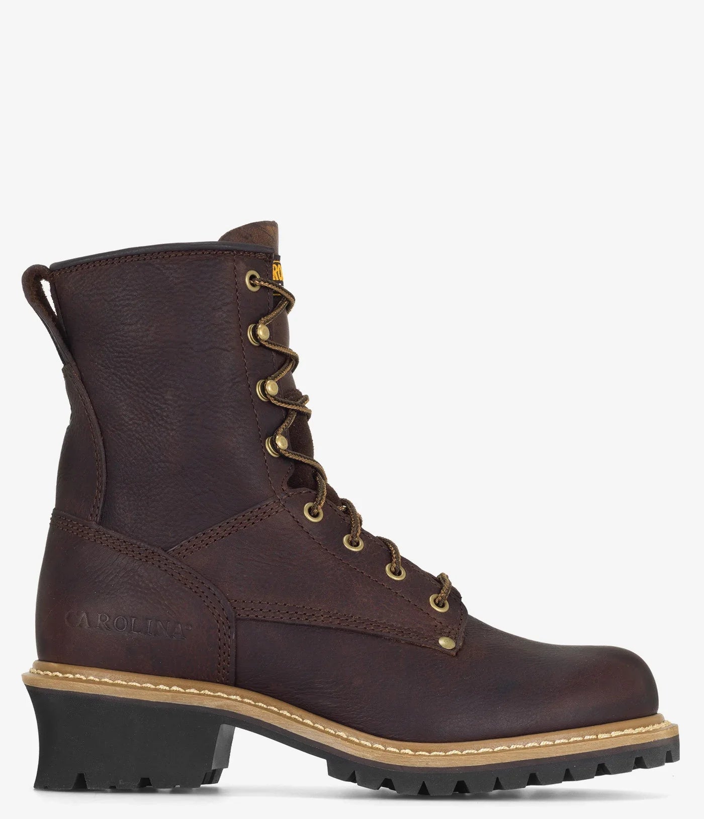 Men's Carolina Elm 8 Leather Logger Boots - Durable Work Boots for Construction, Hiking & Outdoor Activities