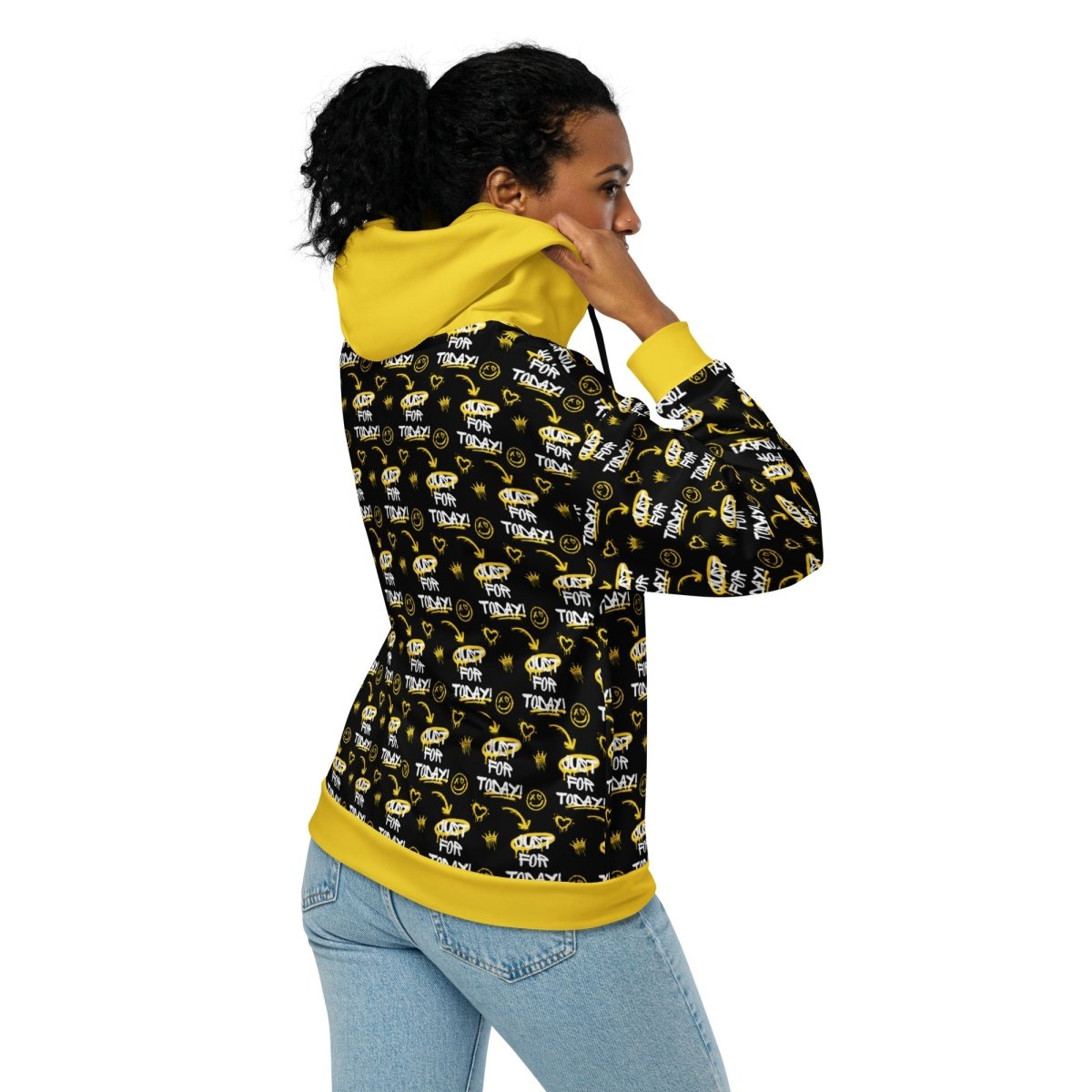 Just for Today Graffiti Unisex Zip Hoodie - Resilient & Stylish Streetwear for Urban Fashion & Casual Wear