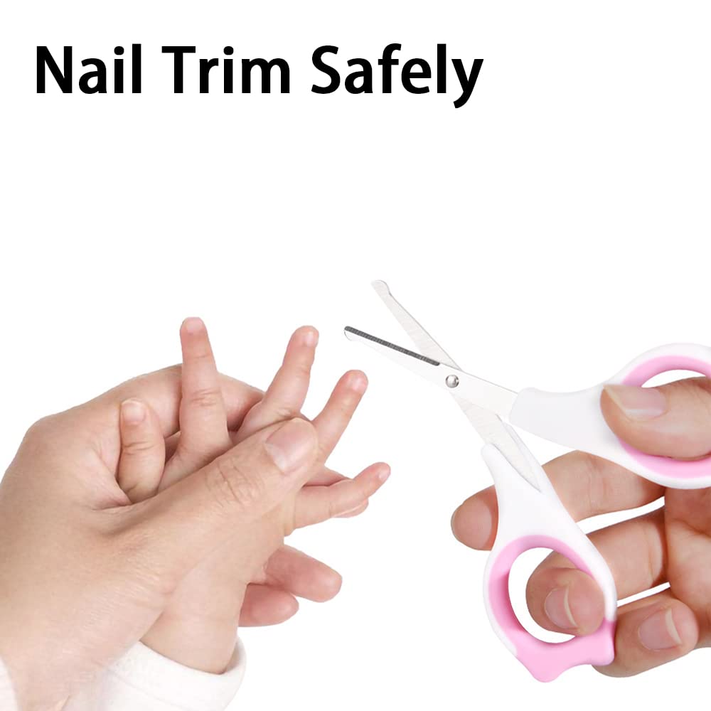 2 Pack Baby Nail Clippers & Scissors Set - Safe Infant Nail Trimmer for Newborns & Toddlers - Gentle Nail Care Tools for Kids Manicure & Grooming - Perfect for Home, Travel & Nursery Care