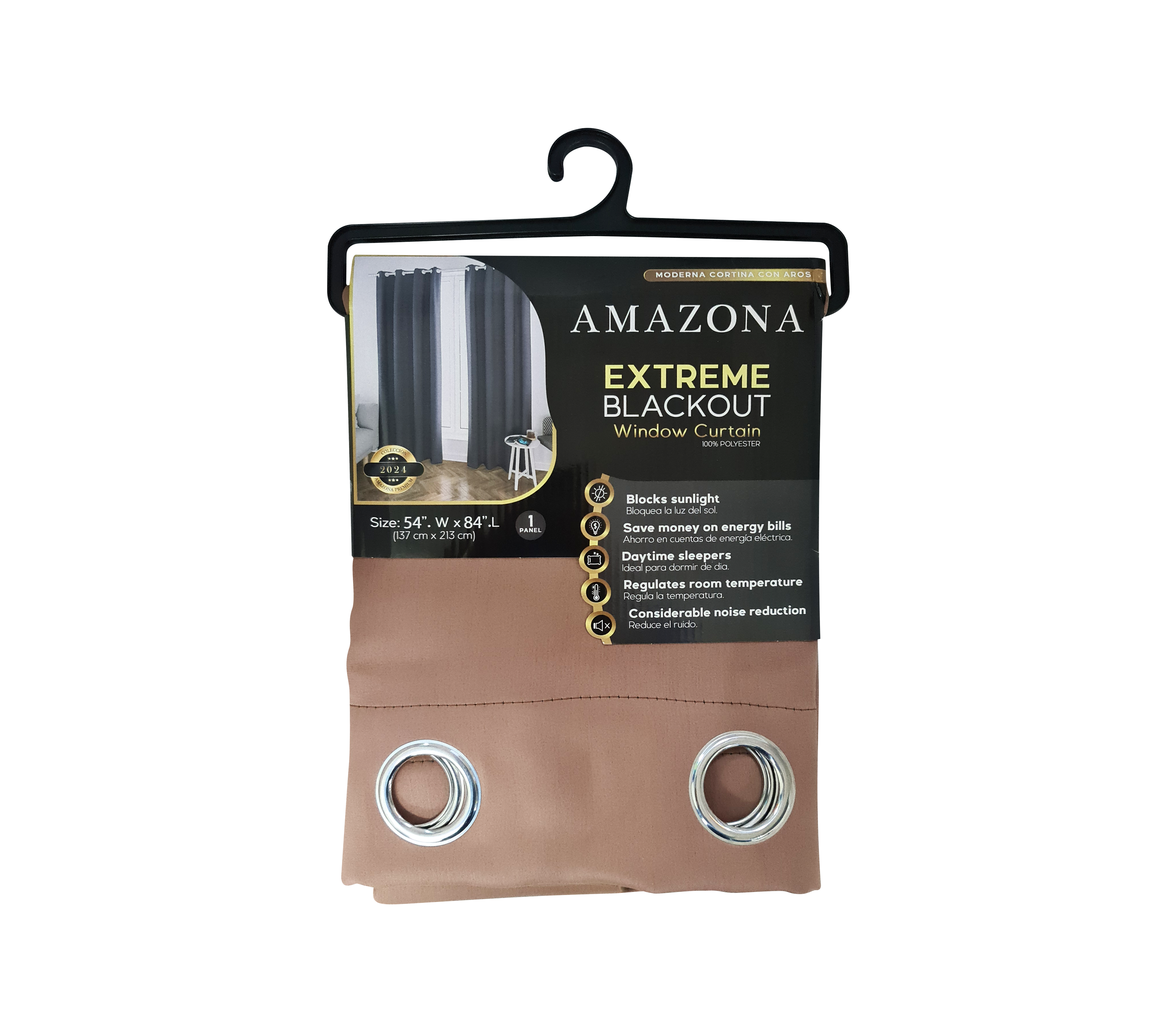 Amazon Extreme Blackout Window Curtain - Thermal Insulated, Noise Reducing, 100% Light Blocking for Bedroom, Living Room & Nursery