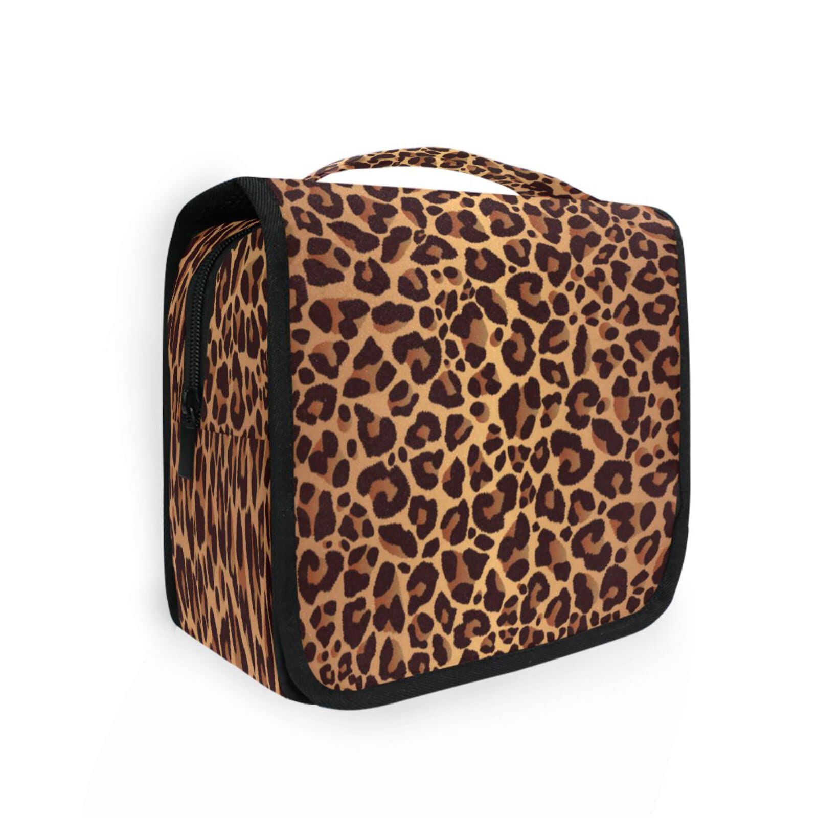 Waterproof Leopard Toiletry Bag for Travel & Shower - Women's Cosmetic Organizer