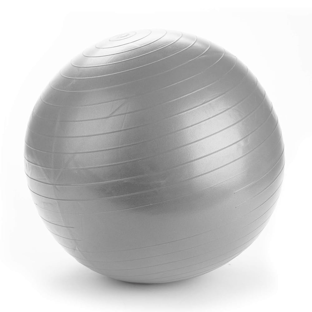 Premium Anti-Burst Exercise Ball with Pump - 55cm/65cm/75cm Yoga Stability Ball for Home Gym, Pilates, Core Workouts & Physical Therapy - Heavy Duty Fitness Ball for Balance Training & Posture Correction