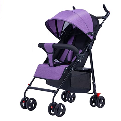 **Lightweight Baby Stroller for Travel - Compact, One-Hand Fold, Jogging & Toddler Friendly (Purple) | Perfect for Daily Walks, Jogging & Airplane Travel**