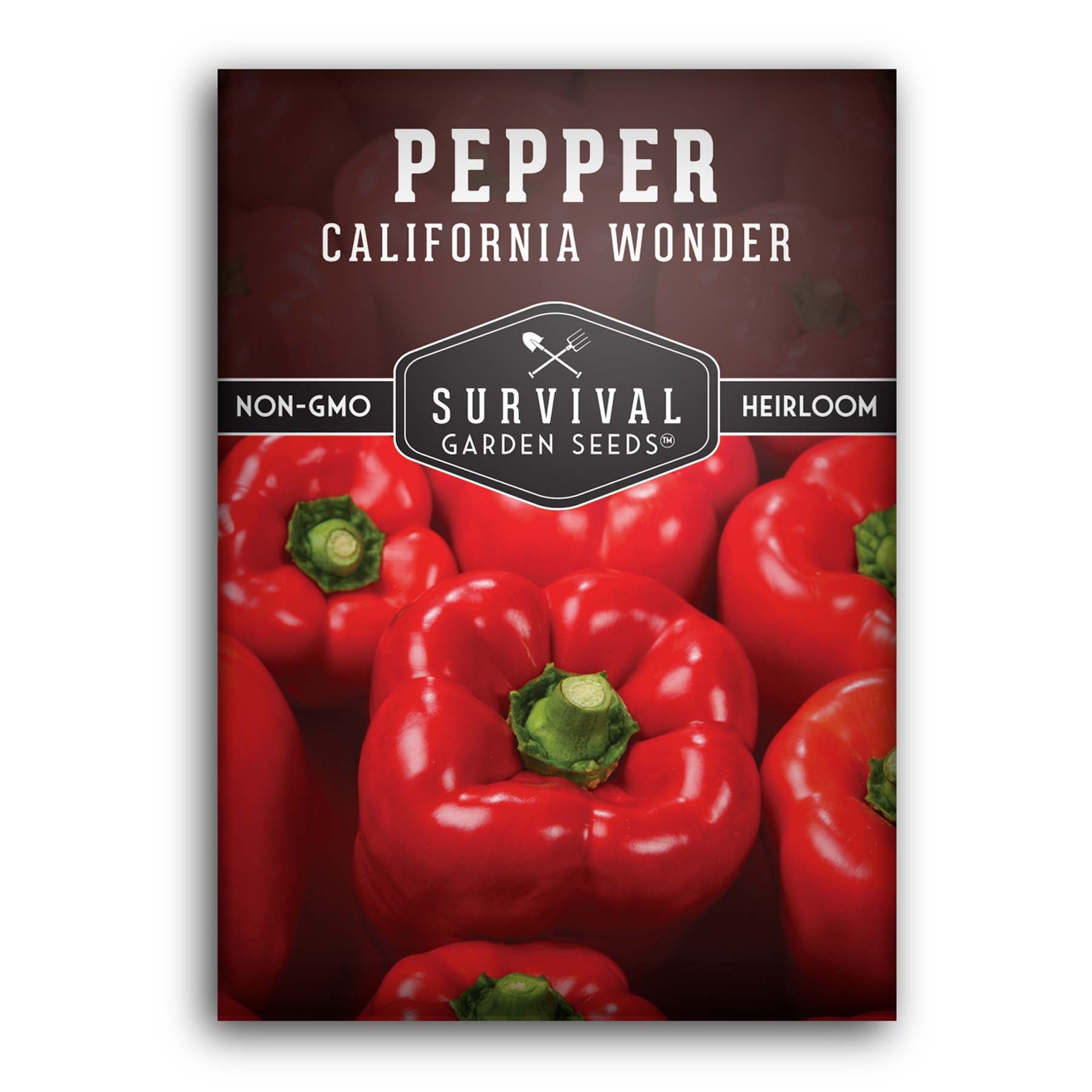 California Wonder Pepper Seeds - Non-GMO, Heirloom Variety for Home Gardening - Perfect for Fresh Salads, Salsas, and Stuffed Peppers