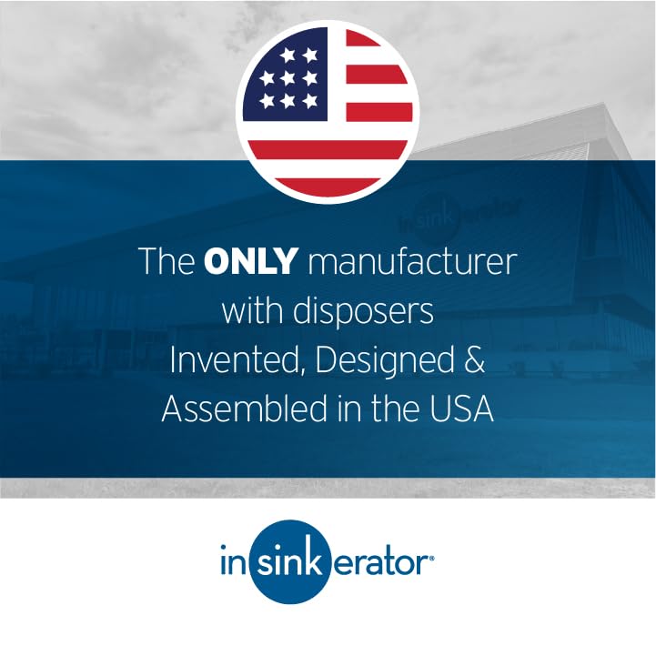 InSinkErator Badger 5XP 3/4 HP Continuous Feed Garbage Disposal with Power Cord - Standard Series Food Waste Disposer for Kitchen Sink (Ideal for Home Use & Easy Food Scrap Disposal)