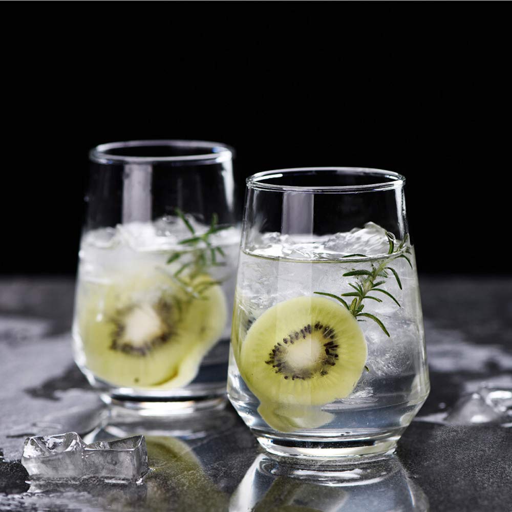 Premium 6-Piece Highball Glass Set - Tall Drink Glasses for Cocktails, Whiskey, Beer, Wine & Juice - Durable Base Glassware for Home Bars, Parties & Everyday Use