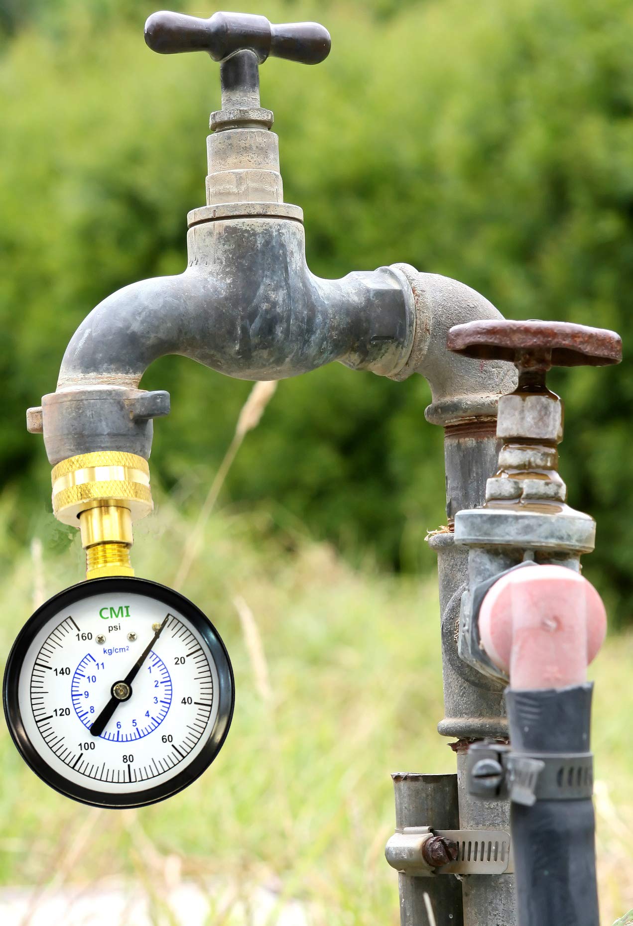 **0-160 PSI Water Pressure Test Gauge with 3/4