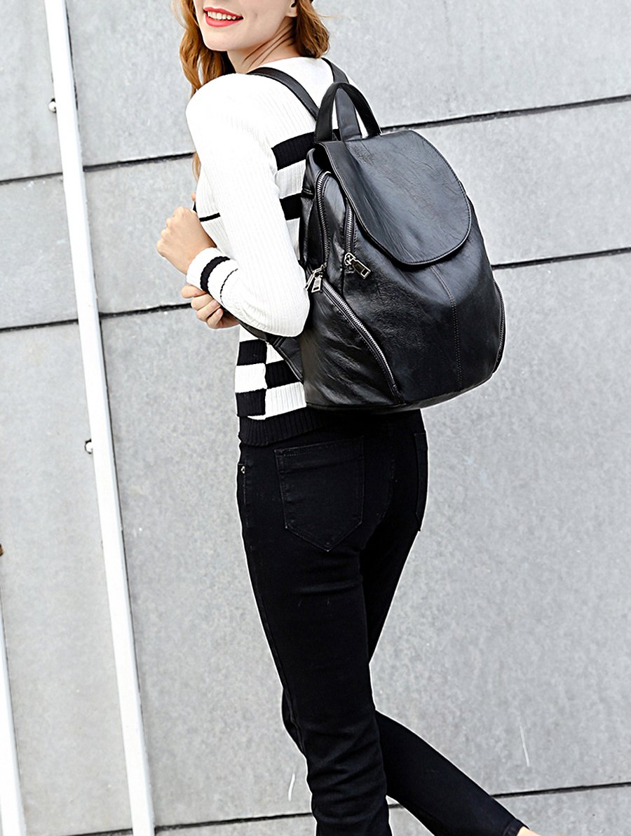 UTO Women's Faux Leather Large Capacity Backpack - Stylish & Durable for Work, Travel & Everyday Use
