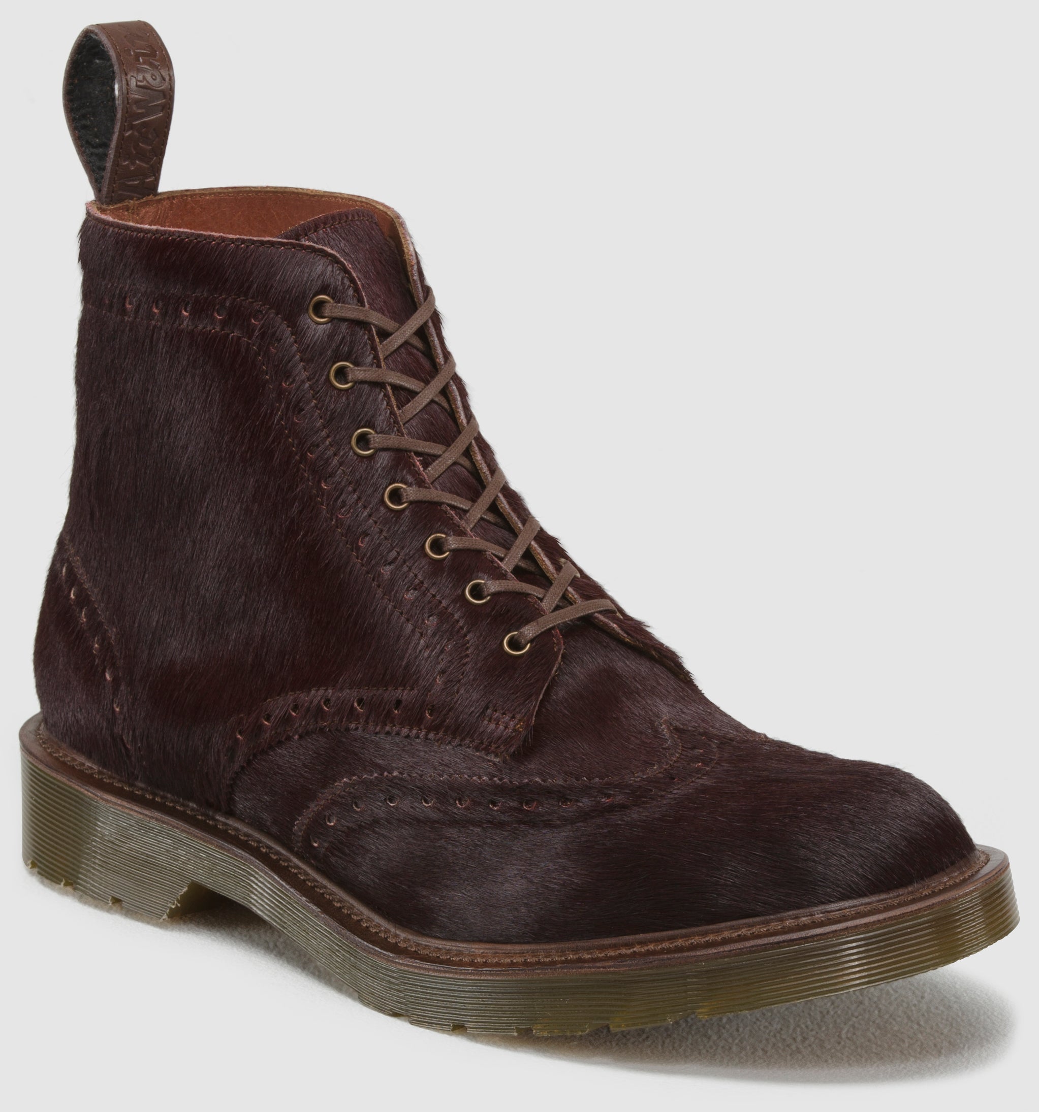 Premium Bertie Oxford Italian Leather Boots with Genuine Hair On - Handcrafted in England - Perfect for Formal Events & Winter Fashion