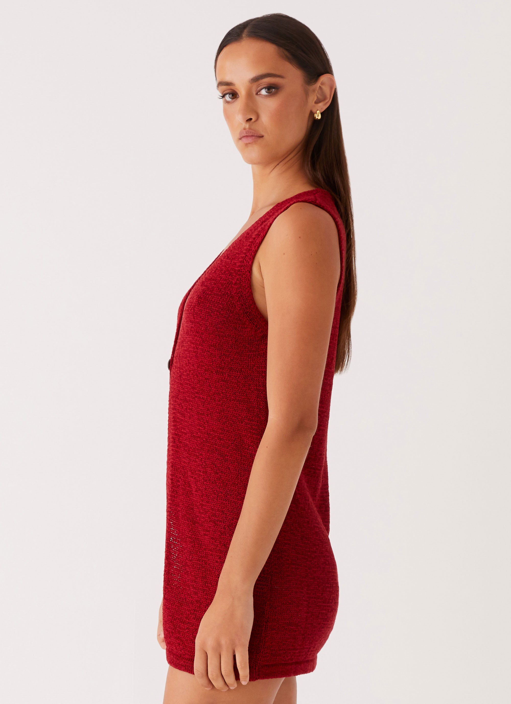 Capri Glow Knit Top for Women - Soft Stretch Maroon T-Shirt | Casual Wear, Layering & Everyday Outfits