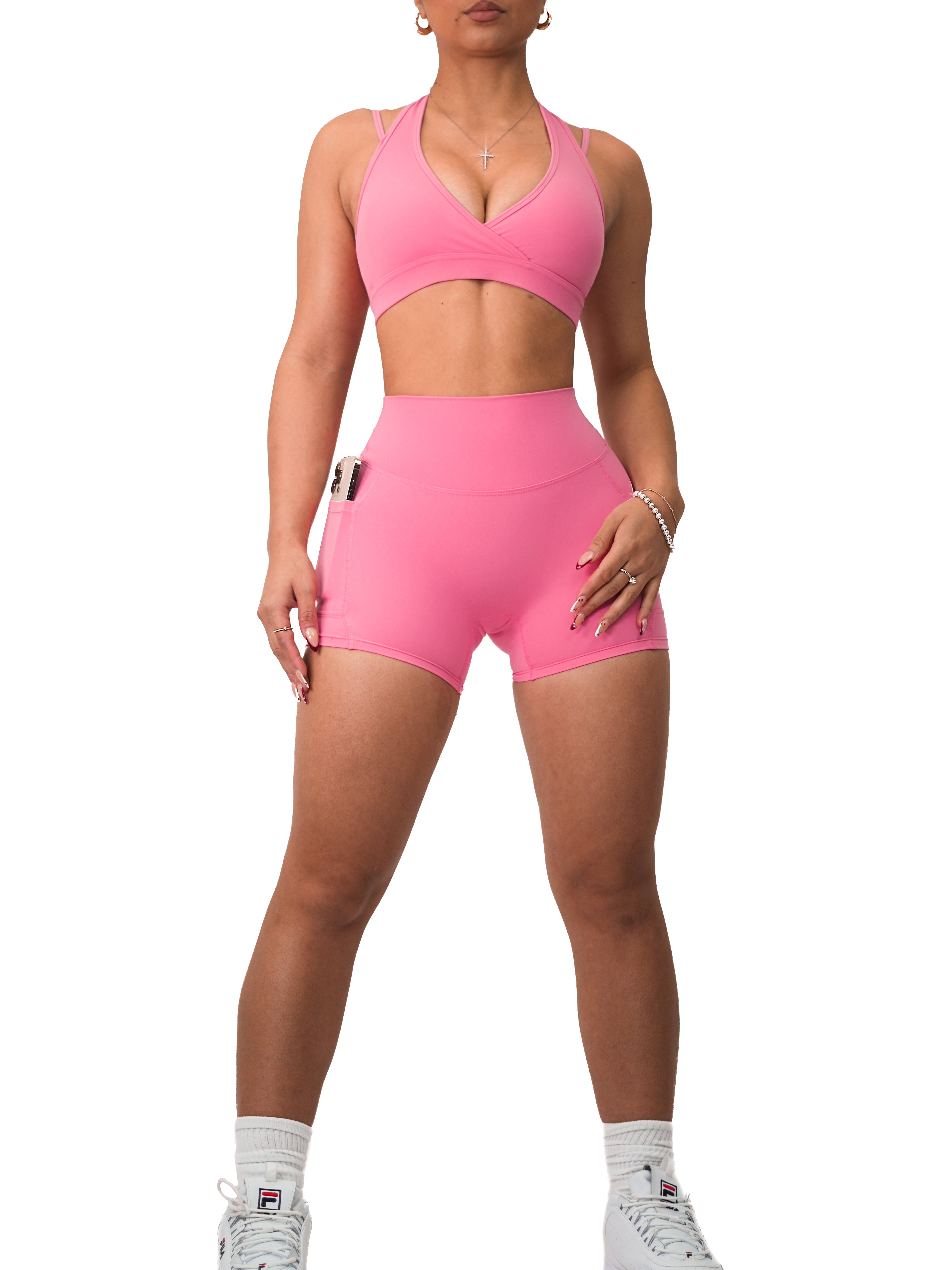 Premier Buttersoft Pocket Shorts for Women - Comfortable Lounge & Sleep Shorts (Pink Dream) - Perfect for Yoga, Travel & Home Wear
