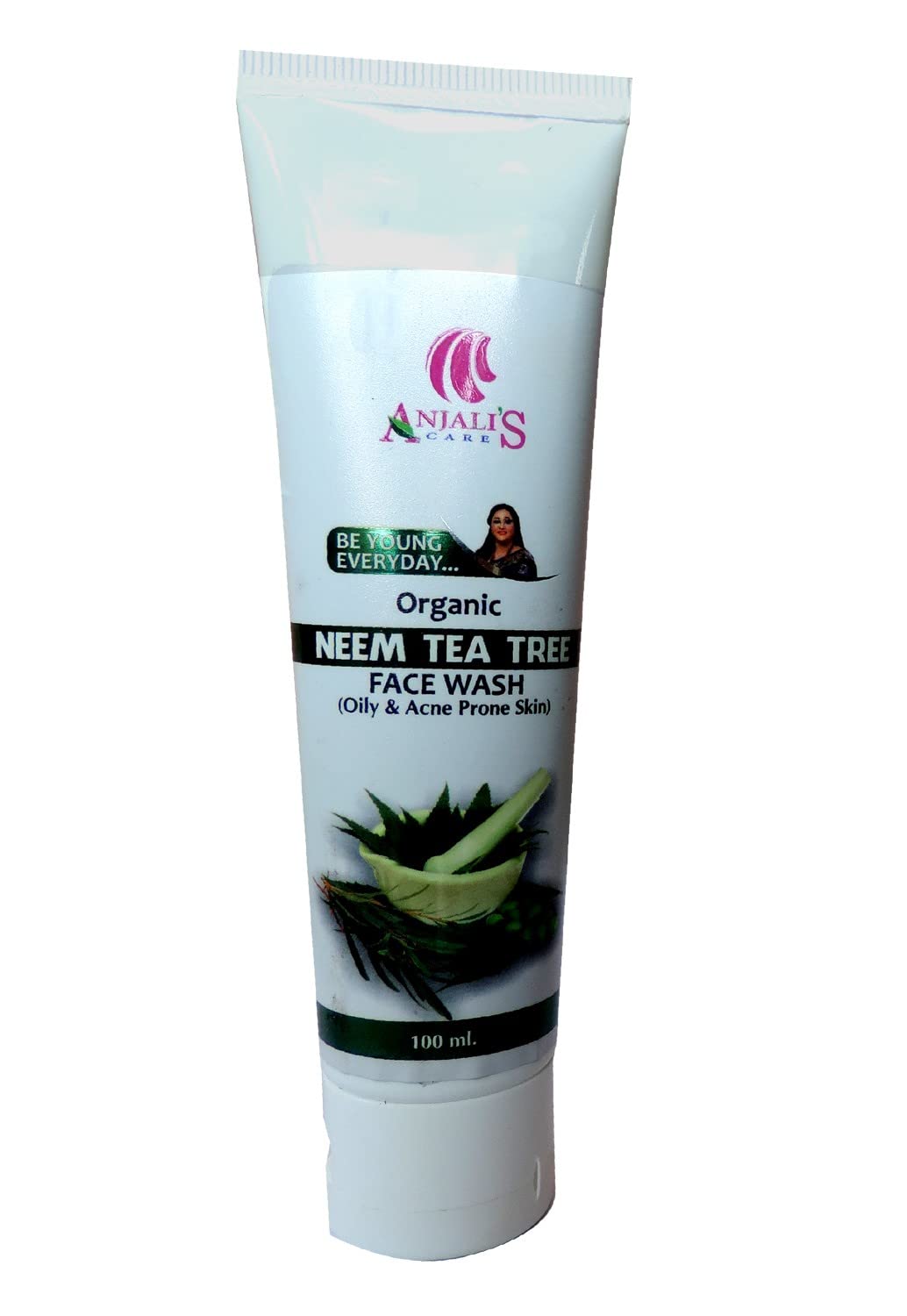 Anjalis Care Neem & Tea Tree Facial Cleanser (100ml) - Deep Cleansing for Acne-Prone Skin, Natural Face Wash for Oily & Sensitive Skin - Perfect for Daily Skincare Routine