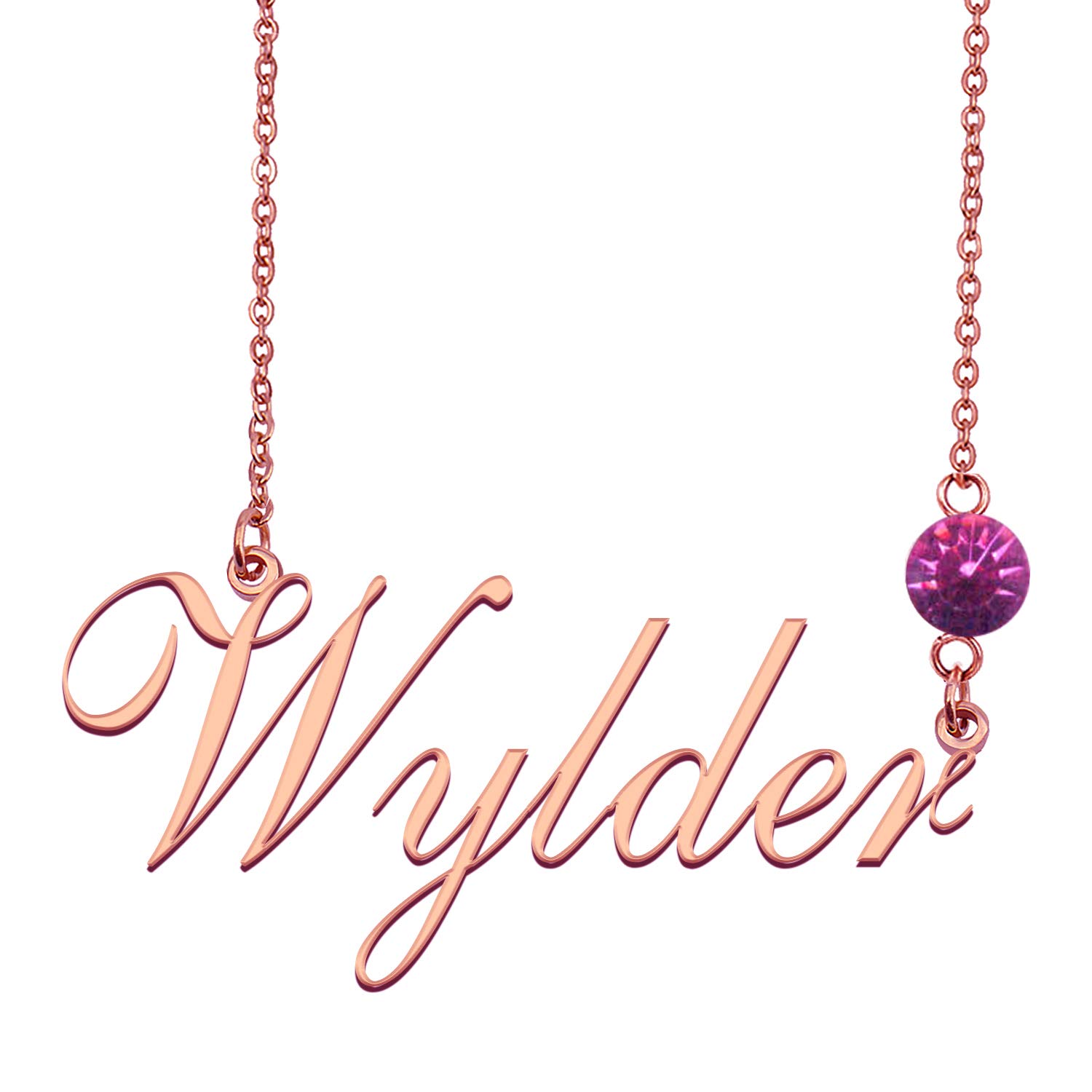 Custom Initial Birthstone Necklace - Personalized Name Jewelry for Women, Gift for Mom, Wife, Daughter - Perfect for Birthdays, Anniversaries & Special Occasions