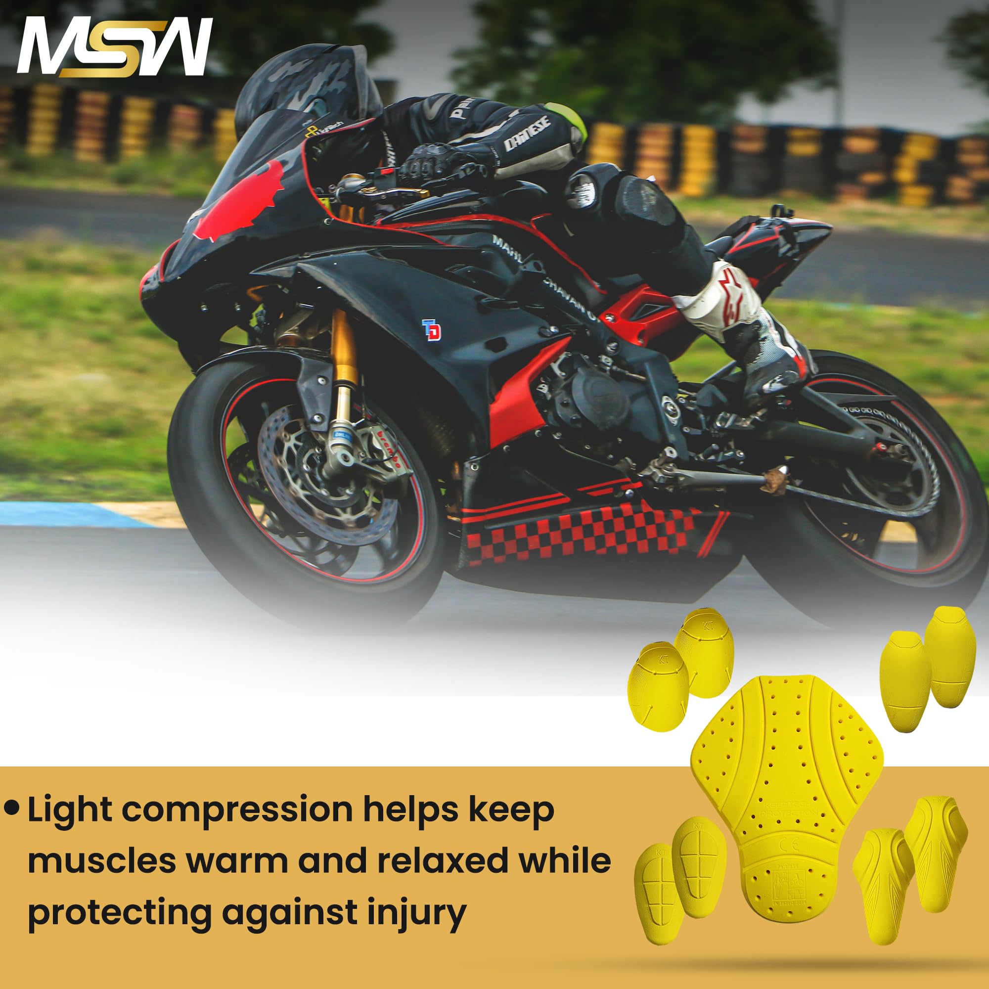 CE Level 2 Certified Motorcycle Armor Pads Set - 9pc Back, Shoulder, Thigh, Knee & Elbow Protectors for Men & Women - CE-2 Approved Safety Gear for Riding Jackets - Perfect for Street Bikes, Cruisers & Adventure Motorcycles
