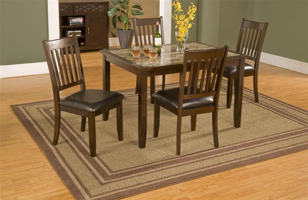 Alpine Furniture Capitola Set of 2 Wooden Side Dining Chairs in Espresso - Perfect for Kitchen, Dining Room, and Outdoor Patio Seating