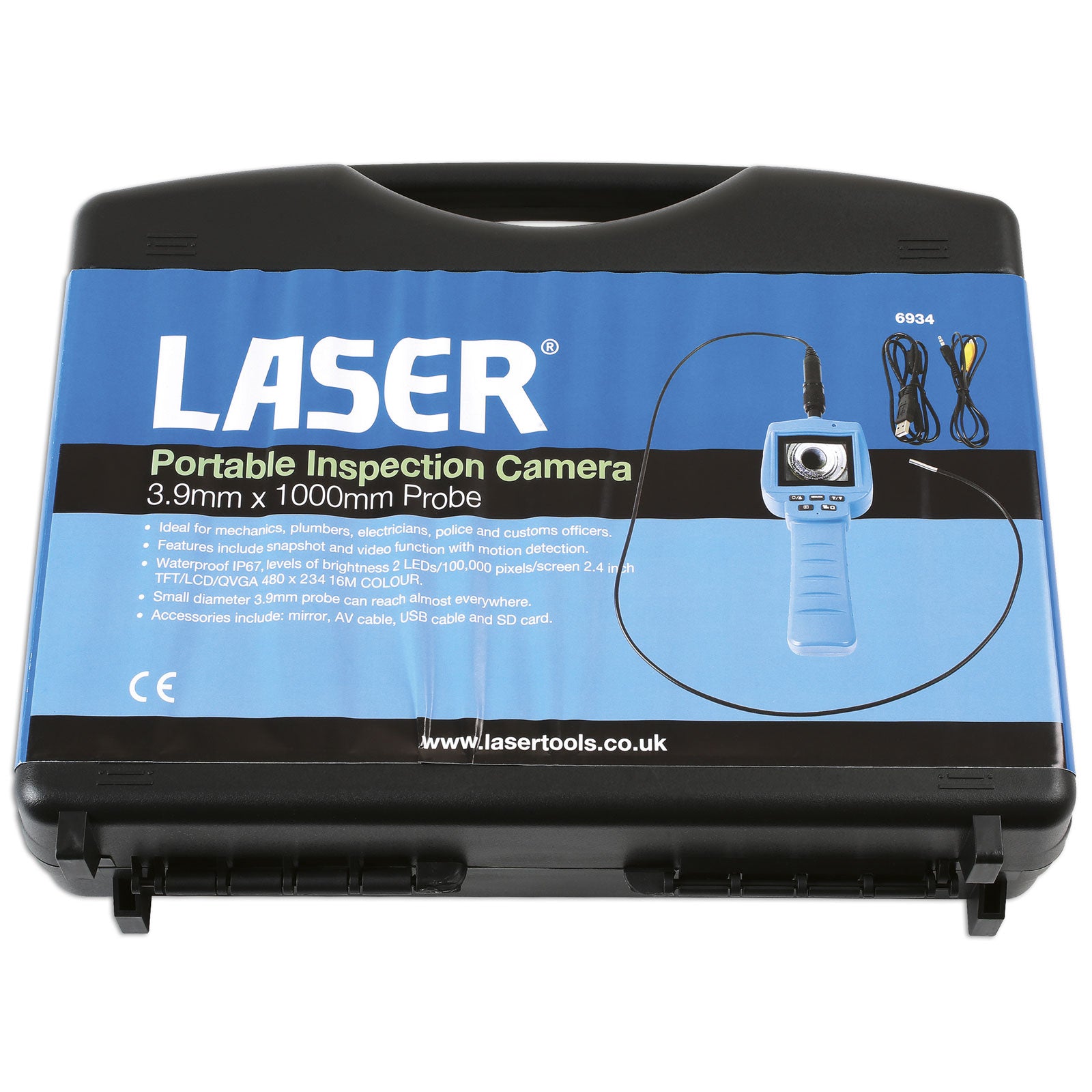High-Precision Laser Electronic Borescope - Industrial Endoscope Camera for Pipe Inspection, Engine Diagnostics & HVAC Maintenance | Waterproof & HD Imaging