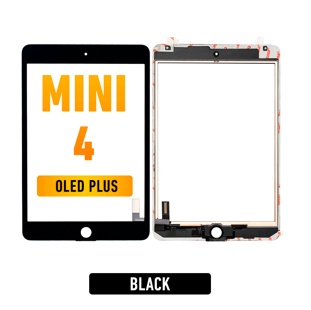 iPad Mini 4 Digitizer Screen Replacement - Aftermarket Plus Black Glass (DIY Repair Kit) - Perfect for Cracked or Unresponsive Touch Screen Fixes at Home or Office