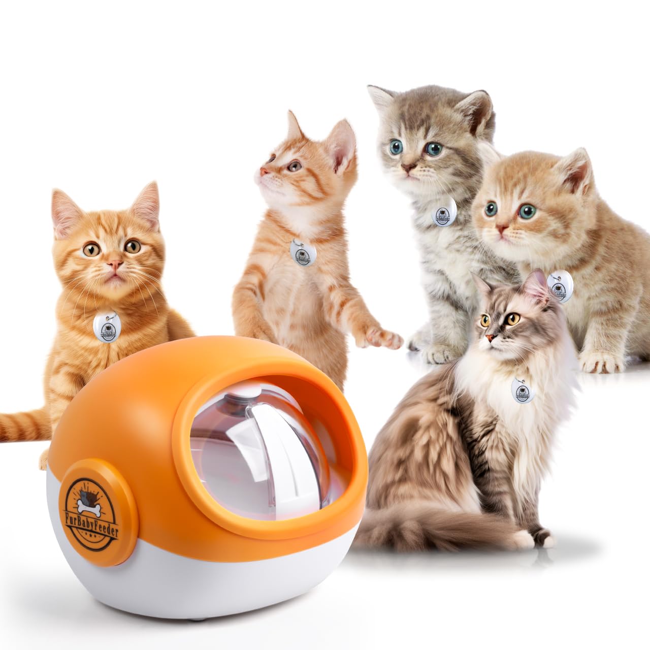 Automatic Cat Feeder with Smart RFID & Collar Sensor - Wet/Dry Food Dispenser for Multiple Pets - LCD Display & Locking Doors - Perfect for Home, Office, or Travel Use