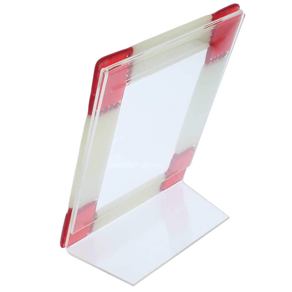 GlassOfVenice Authentic Murano Glass Photo Frame - Ducale Red & White Design - 4x6 Inch Picture Frame - Perfect for Wedding Photos, Home Decor & Italian Gift Ideas