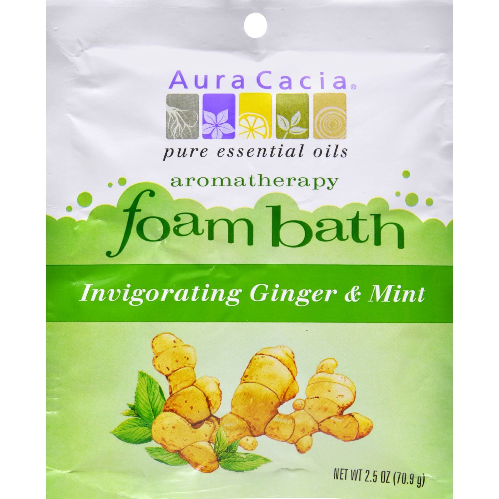 Foam Bath Ginger Mint - 2.50 oz Relaxing Aromatherapy Soak for Stress Relief & Muscle Relaxation | Perfect for Spa Nights & Self-Care Routines