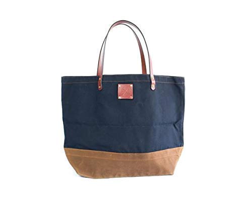 Premium Waxed Canvas & Leather Tote Bag for Men & Women - Durable Weekend, Overnight & Travel Carryall - Perfect for Work Commute, Gym Essentials & Adventure Trips