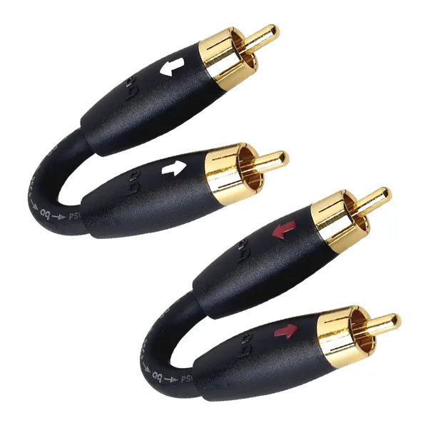 AudioQuest PreAmp Jumpers - High-Quality RCA Interconnect Cables for Stereo Systems | Perfect for Home Theater & Audio Equipment Connections