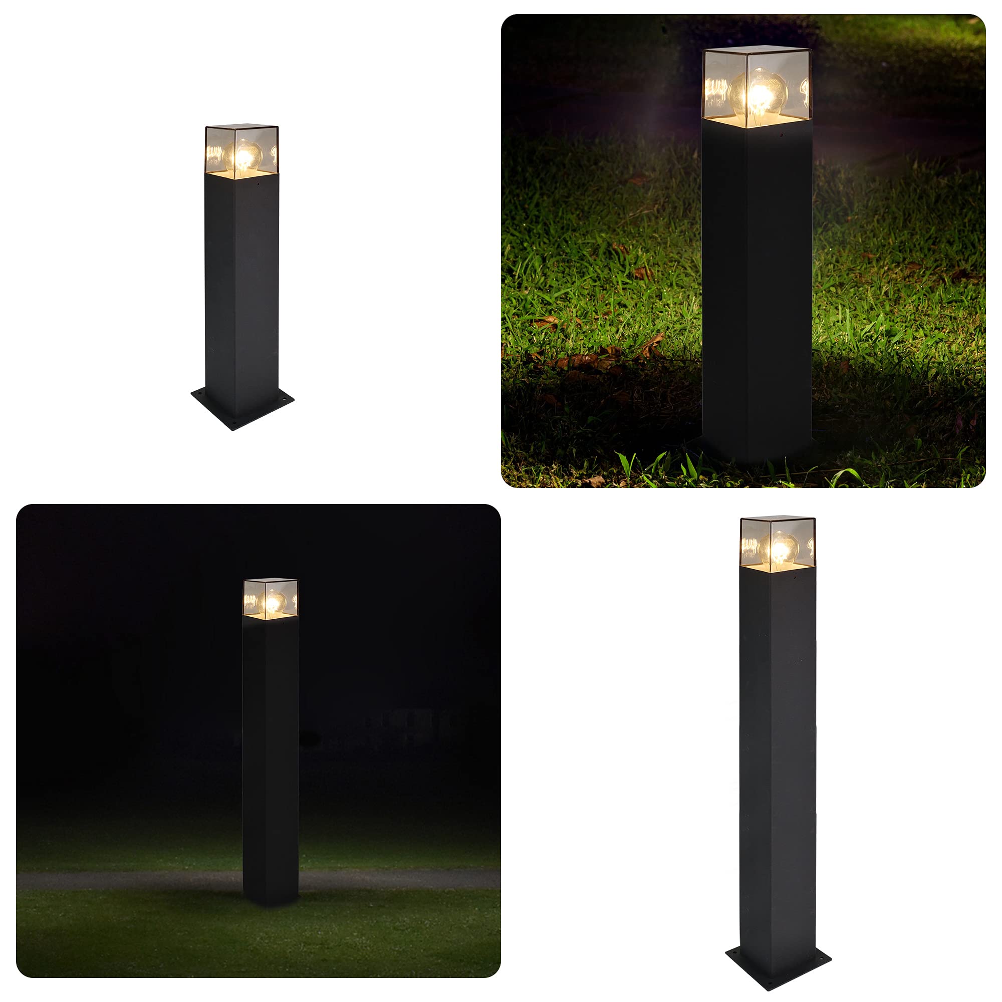 Modern Outdoor Bollard Light - 31.5