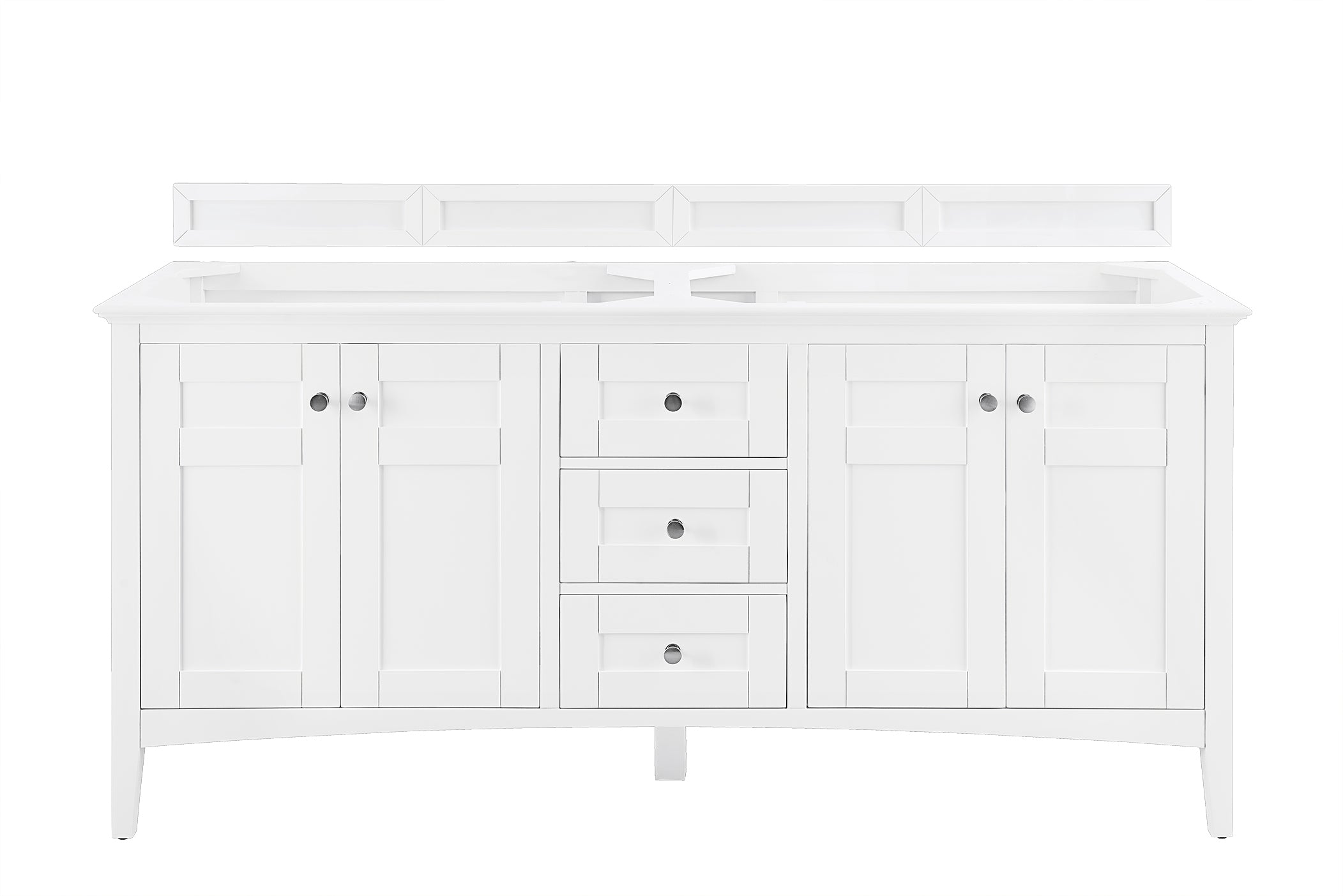 Palisades 72 Inch Double Sink Bathroom Vanity in Bright White - Perfect for Master Bathroom Renovation and Modern Home Decor