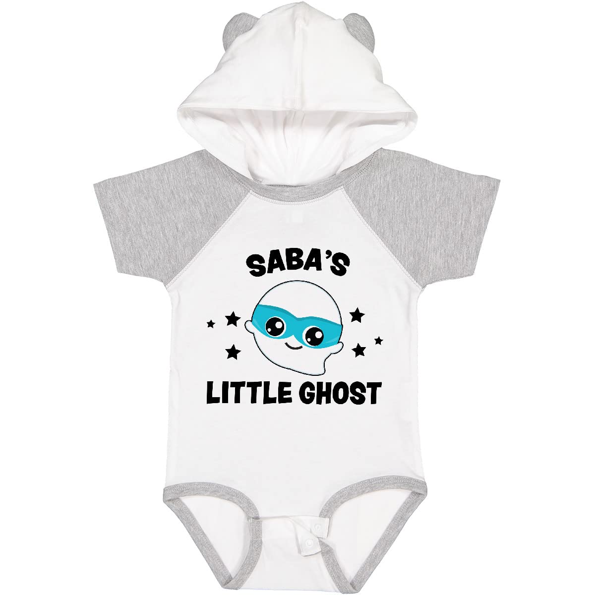 Inktastic Cute Saba's Little Ghost with Stars Baby Bodysuit - Soft Cotton Onesie for Newborns & Infants - Perfect for Halloween, Baby Showers & Everyday Wear