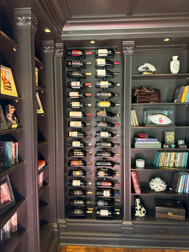 Urban Ironcraft Floor to Ceiling Wine Racks - Double Bottle Label Facing Pillar Series | Space-Saving Wine Storage for Home, Bar, or Restaurant | Perfect for Wine Collectors and Entertaining Guests