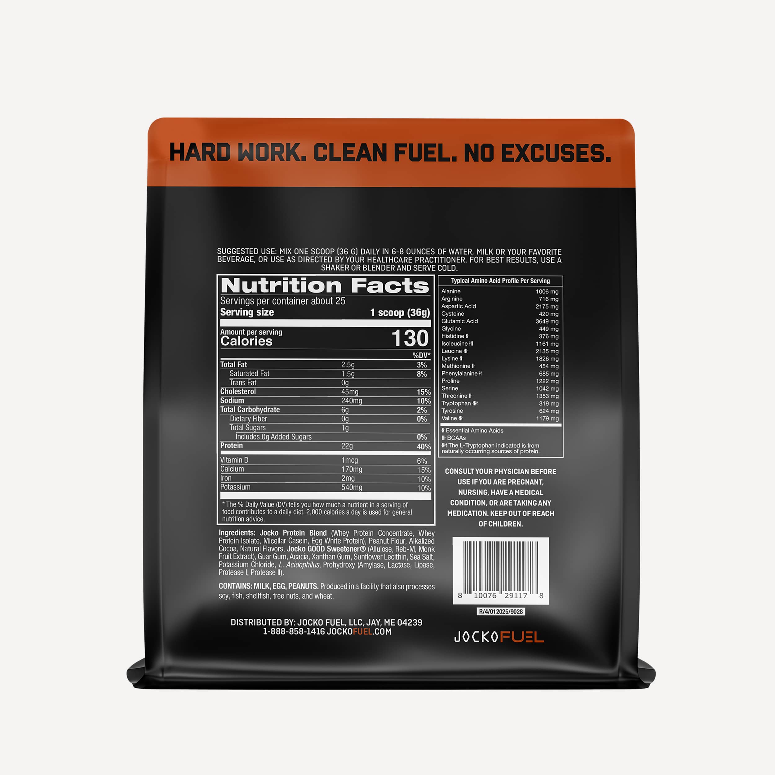 JOCKO MÖLK Premium Whey Protein Powder - 25g Protein per Serving, Low Sugar, Keto Friendly - Perfect for Post-Workout Recovery, Muscle Building & Healthy Lifestyle