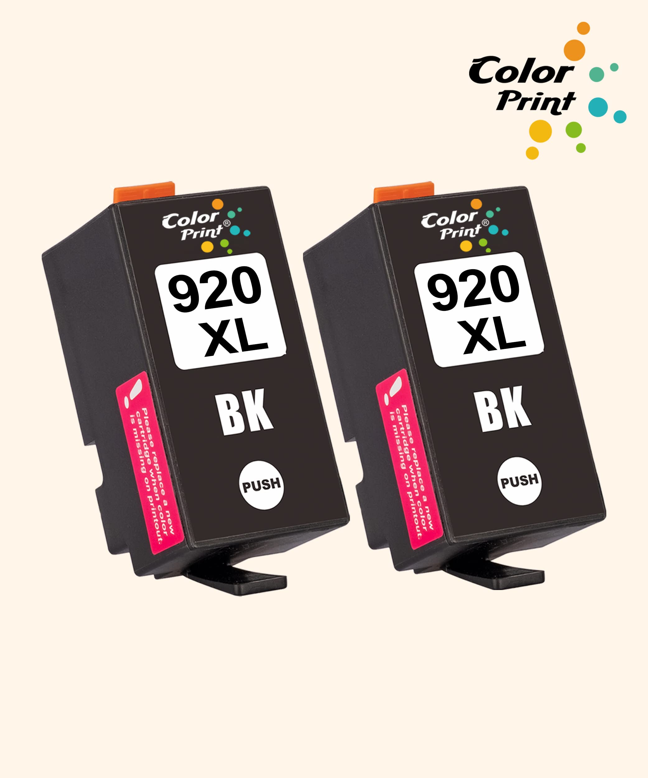 HP 920XL Compatible Ink Cartridge Replacement (2-Pack, CD975AN) - High Yield Black Ink for OfficeJet 6500/6500A/6000/7000/7500/7500A/E709 Printers - Perfect for Home Office, School & Small Business Printing Needs