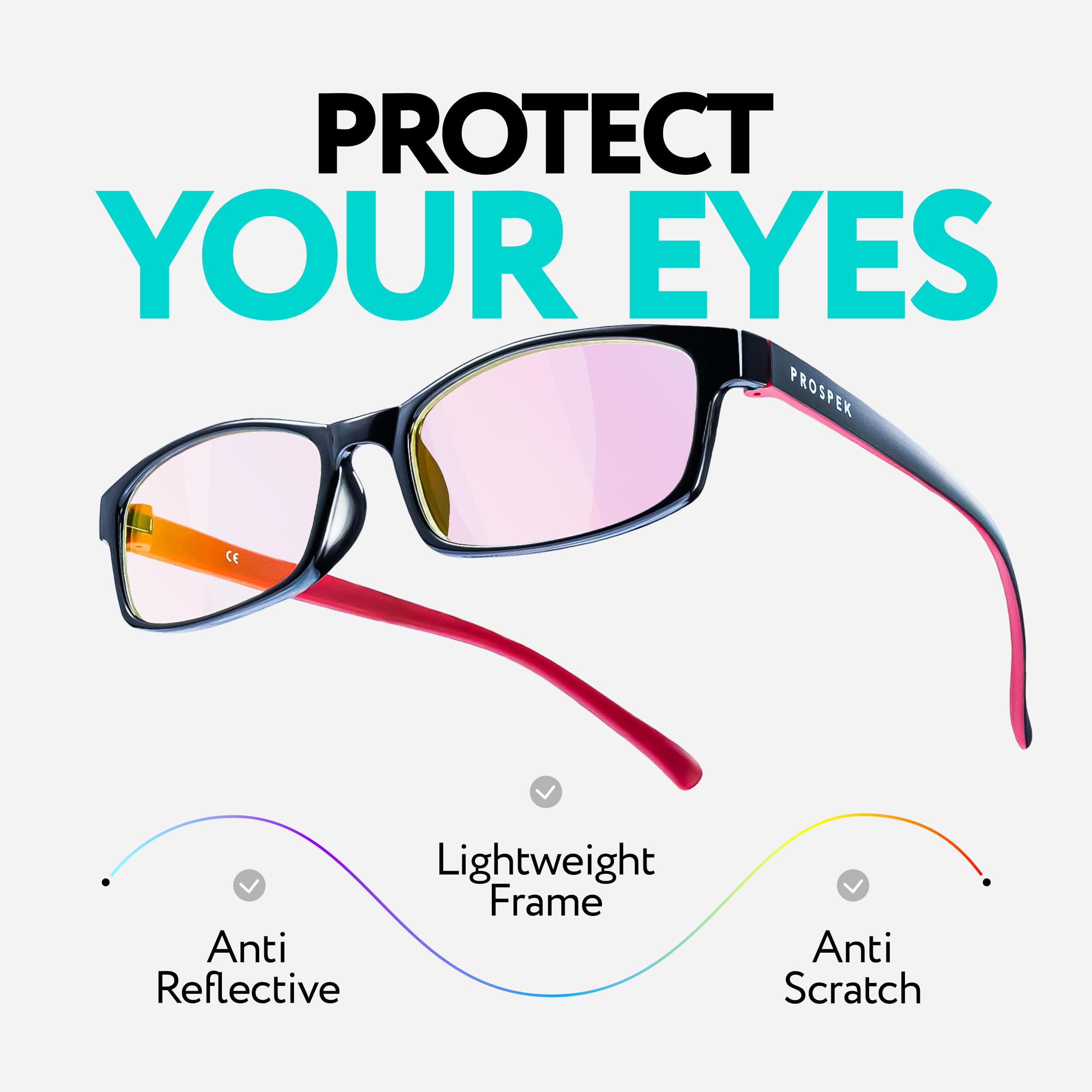 Blue Light Reading Glasses for Men & Women - 2.25 Strength with Anti-Eyestrain for Computer Use