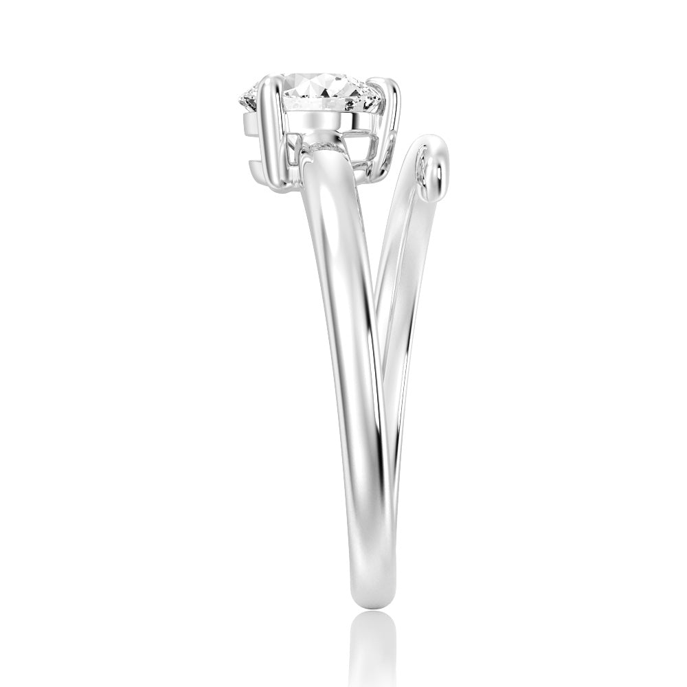 Exquisite Round Cut Lab Grown Diamond Promise Ring - 1 Carat D Color VVS1 Clarity - Perfect for Engagements, Anniversaries & Romantic Gift Giving