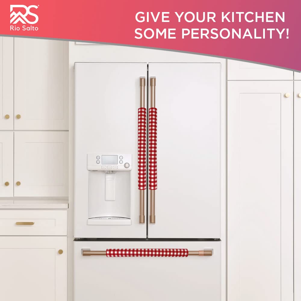 Rio Salto 5-Piece Washable Fridge Handle Covers - Kitchen Decor for Stove, Oven & Dishwasher