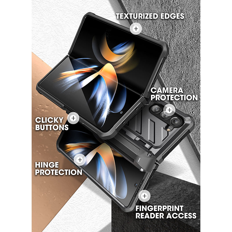 Samsung Galaxy Z Fold5 Unicorn Beetle PRO Heavy Duty Rugged Case with S Pen Holder - Shockproof & Drop Protection - Open Box Black - Perfect for Outdoor, Work & Travel Protection