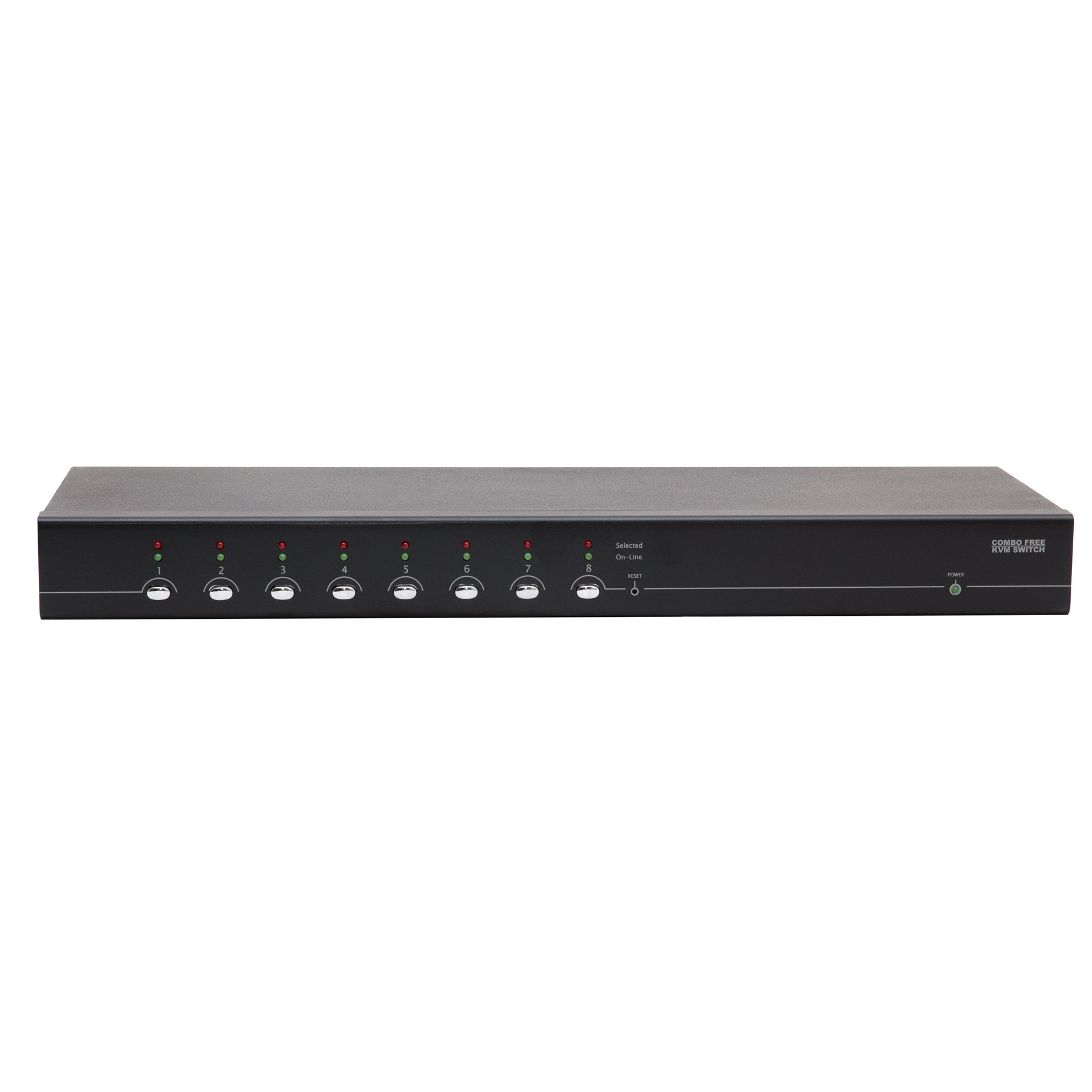 Syba SY-KVM50083 8 Port VGA KVM Switch with USB & PS/2 Support - Multi-Computer Control for Office, Server Room & Home Workstation Setup