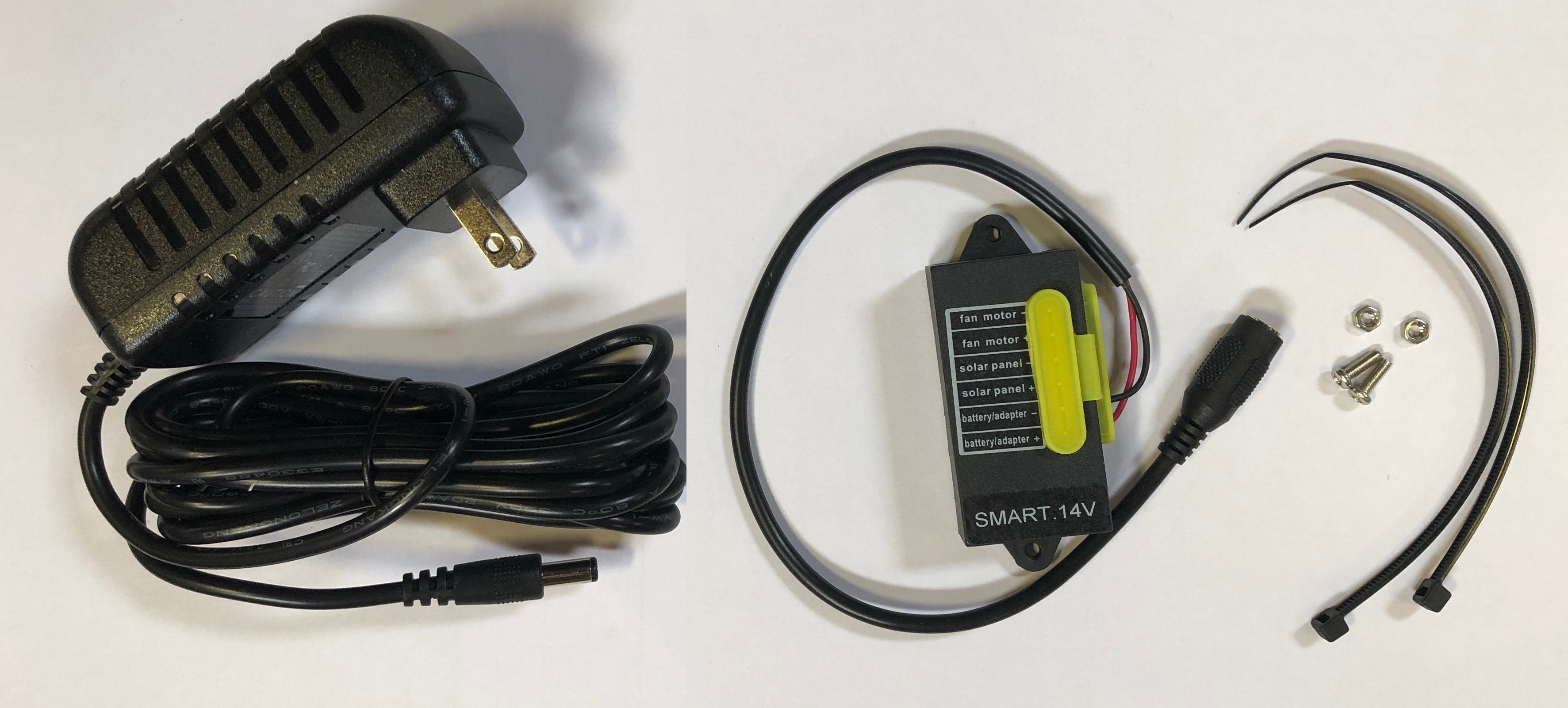 iLiving ILG8SF304 Hybrid Ready Solar Fan Dual Power AC/DC Adapter - Perfect for Outdoor Patio, Greenhouse & Off-Grid Living