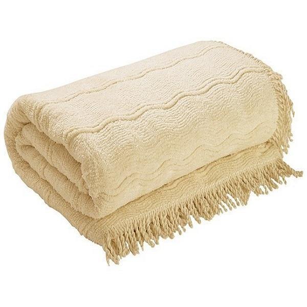 Geneva Barley Candlewick Bedspread - Soft & Elegant Queen Size Bed Cover for Cozy Bedroom Decor