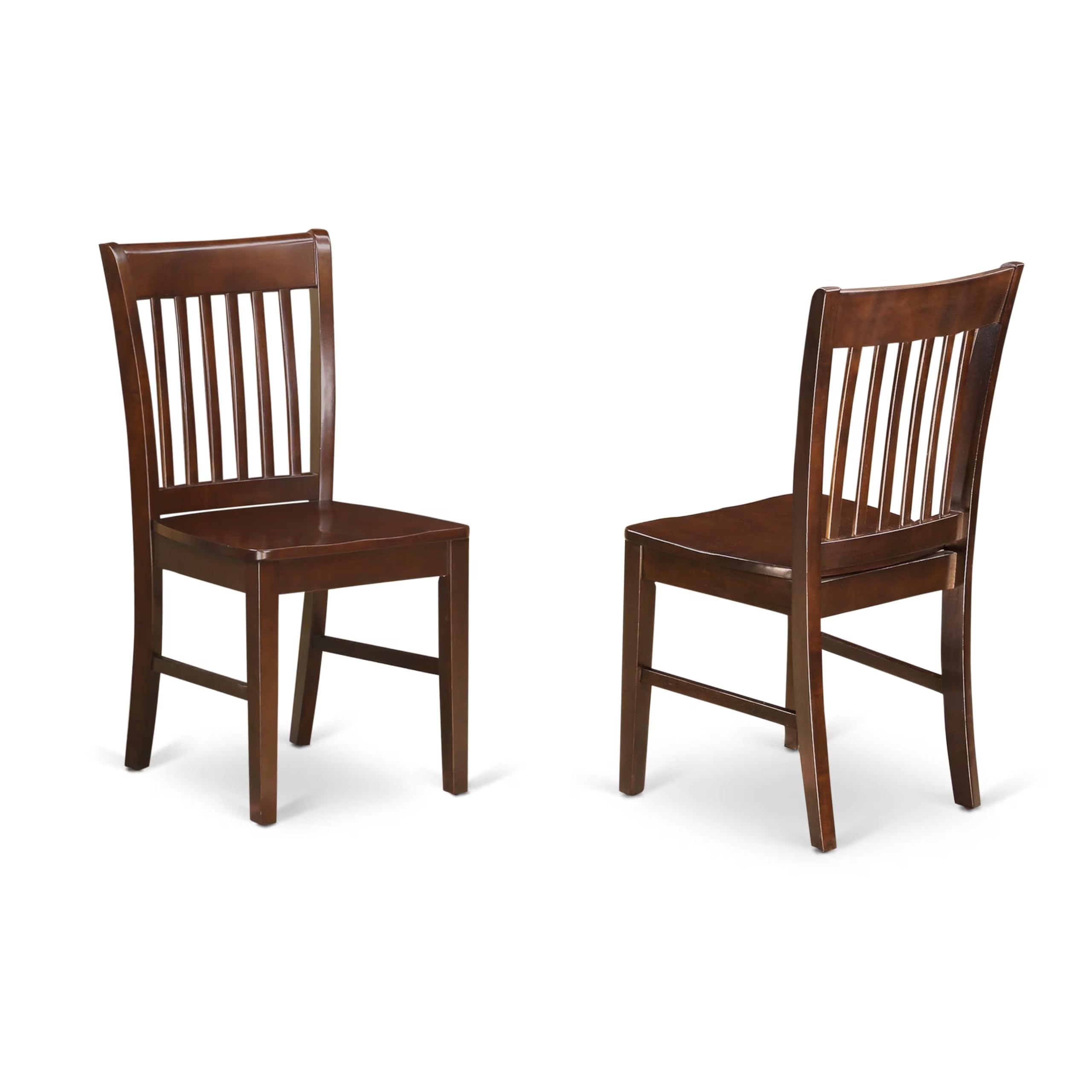 East West Furniture NDNO3-MAH-W 3-Piece Expandable Kitchen Table Set with 2 Chairs - 30x48 Inch Rectangle Drop Leaf Dining Table for Small Spaces, Mahogany Finish - Perfect for Apartments, Breakfast Nooks & Cozy Dining Areas