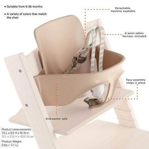Stokke Tripp Trapp Baby High Chair with Safety Harness - Adjustable Wooden Chair for Infants & Toddlers - Perfect for Dining, Feeding & Learning at Home